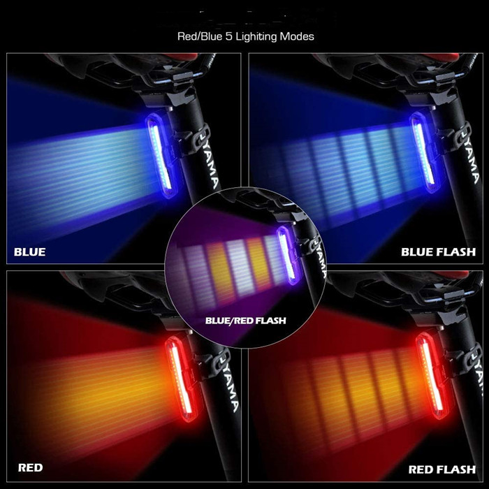Bike Tail Light  Super Bright Bike Light USB Rechargeable LED Bike Rear Light Cycling Bicycle Accessories