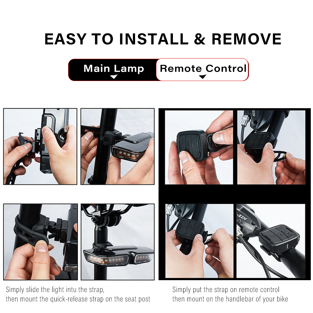 Wireless Remote Flash Headlight Bike Turn Signal Indicator Light BKE630picture5