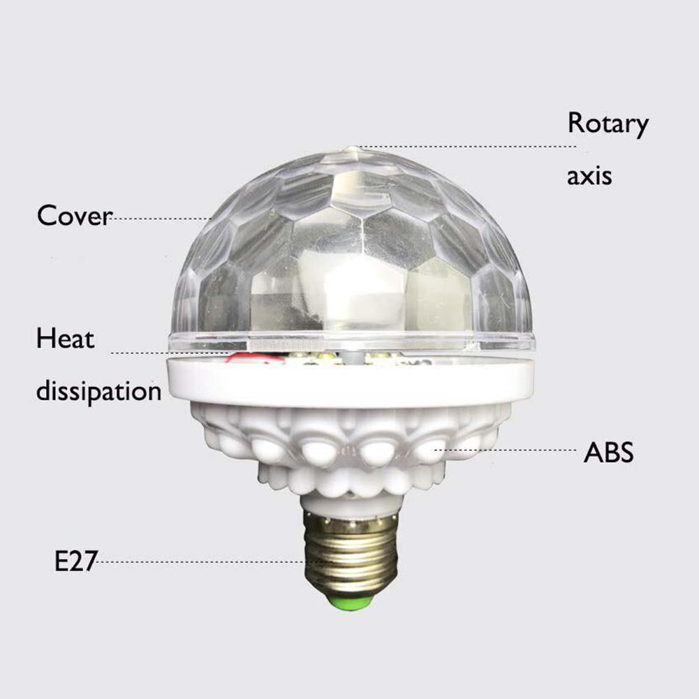 Party Wedding Stage LED Bulbs Full Color RGB E27 Rotating Disco Light DBL210picture5