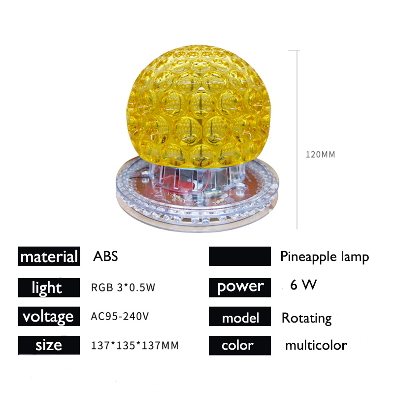Pineapple Rotating Decoration RGB Stage Crystal Magic Ball Light DBL220picture6