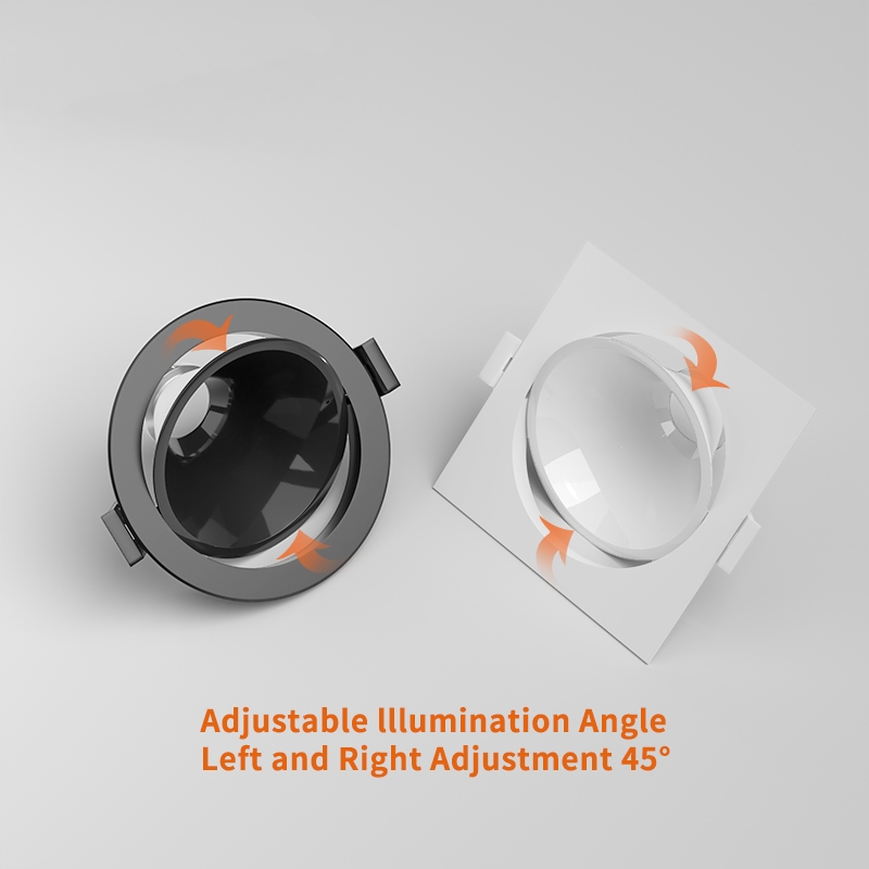 LED Commercial Square Round Recessed PC Downlight Housing Frame LCS620picture3