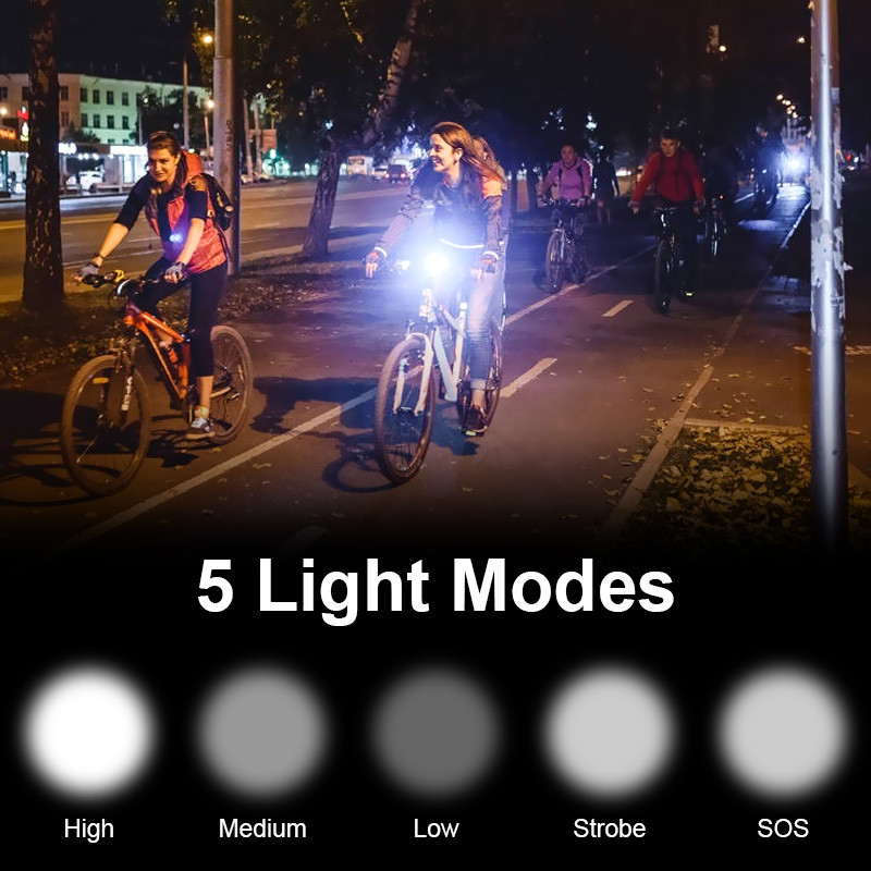 Aluminum Waterproof Super Bright USB Rechargeable LED Bike Light BKE5900picture4