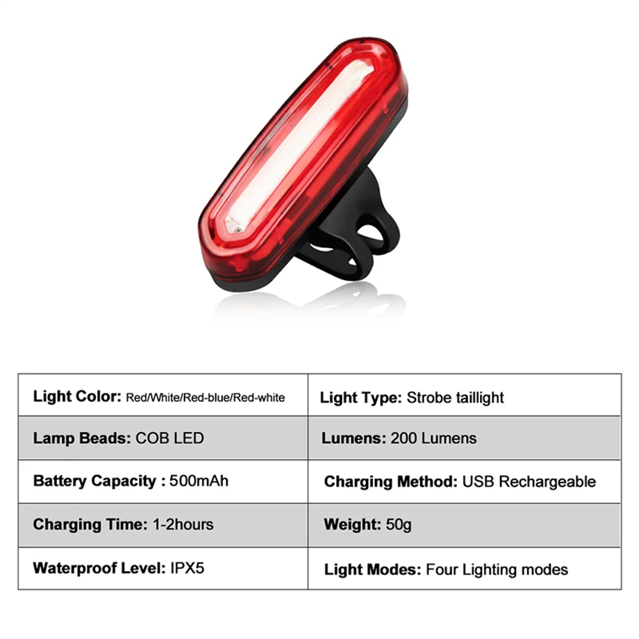 USB Rechargeable Brake Safety Warning Rear Light BKE6200picture3