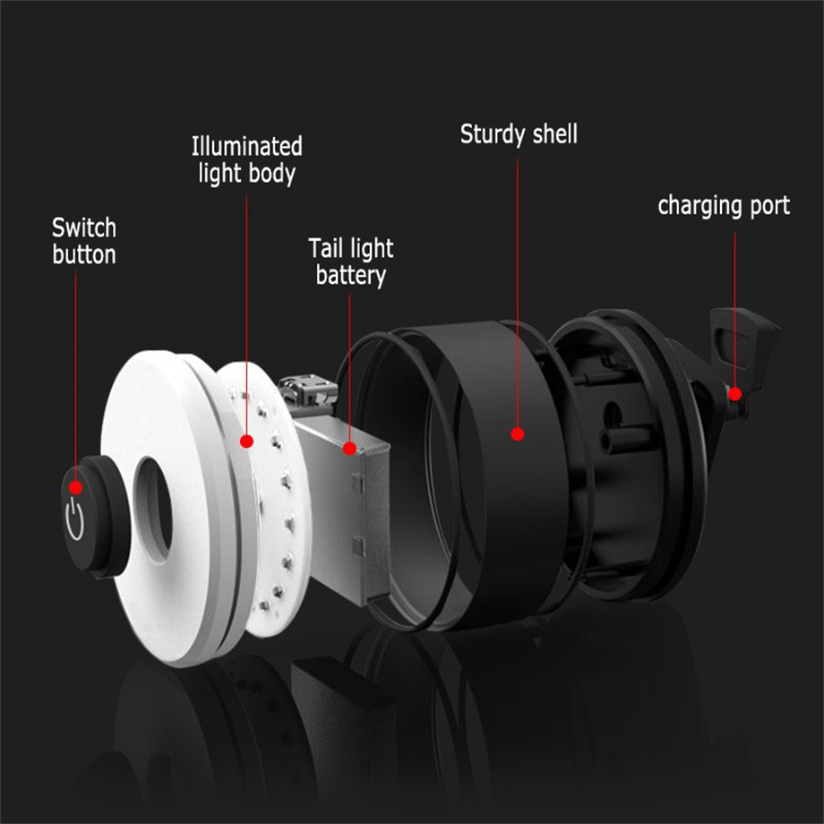 Waterproof Usb Rechargeable Mini Portable Small Brake Safety Warning Light BKE6300picture3