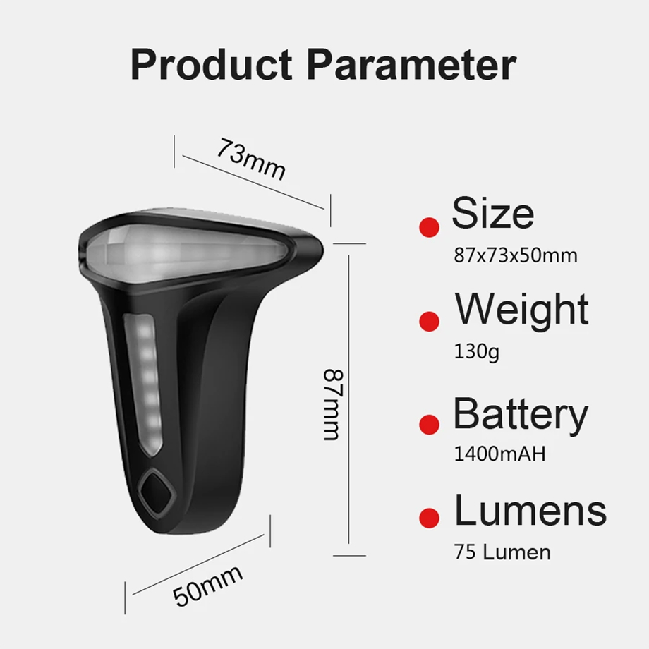 Intelligent Rechargeable Waterproof Brake Safety LED Bike Warning Light BKE6500picture4