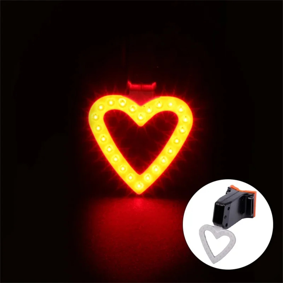Portable Heart-Shaped Rotundity USB Rechargeable Taillights BKE6600picture3