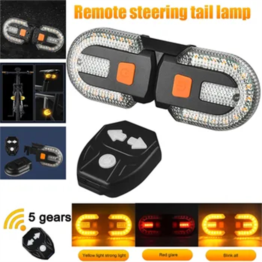 Remote Steering Night Riding Warning USB Rechargeable Waterproof LED Bike Taillights BKE6700picture5