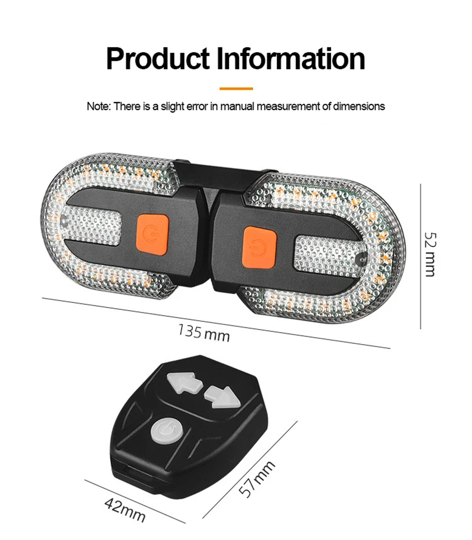 Remote Steering Night Riding Warning USB Rechargeable Waterproof LED Bike Taillights BKE6700picture6
