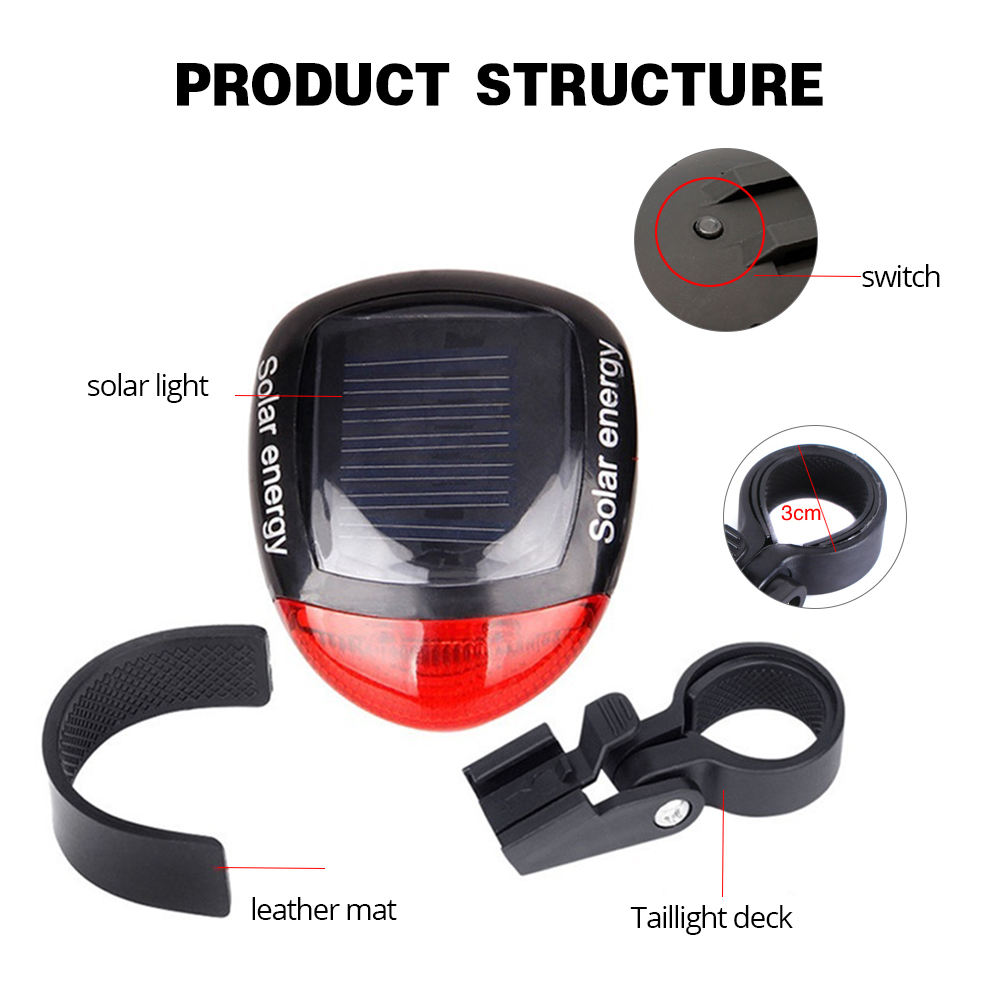 Solar Road Safety Warning Night Riding Mountain Bike Taillight BKE7300picture6