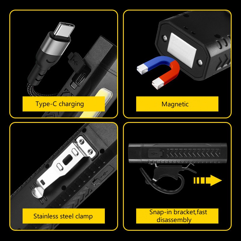 Bicycle Accessory USB Rechargeable White Red Light LED Front Bike Light BKE7500picture6