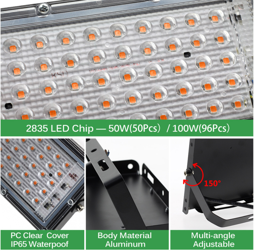 Full Spectrum Hydroponic 100W LED Grow Light GRW1010picture4