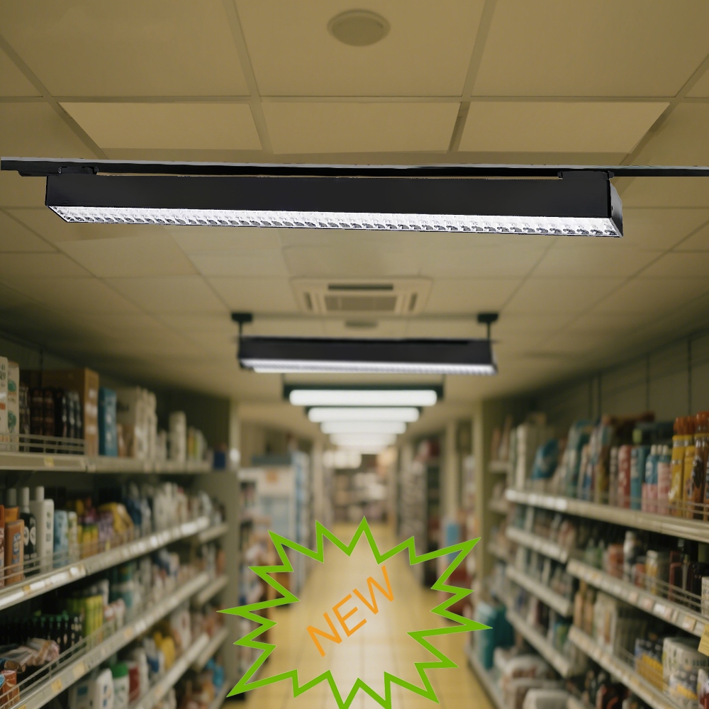 60W/50W Modern Design Supermarket Lighting Fixture Linear Track Light for Commercial Use Mall Shop LED Light 1200mm Aluminum