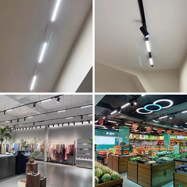 60W/50W Modern Design Supermarket Lighting Fixture Linear Track Light for Commercial Use Mall Shop LED Light 1200mm Aluminum