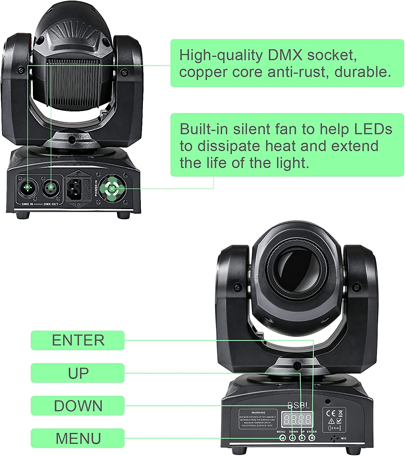 Baisun New 30W Moving Head Pattern Beam Light Bar Party Family Party Stage Light