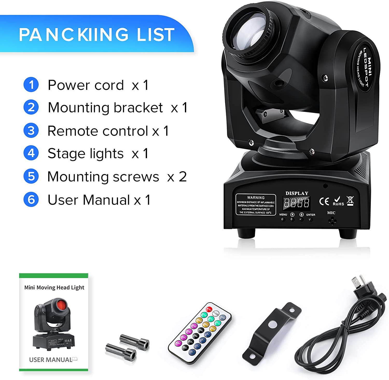 Baisun New 30W Moving Head Pattern Beam Light Bar Party Family Party Stage Light