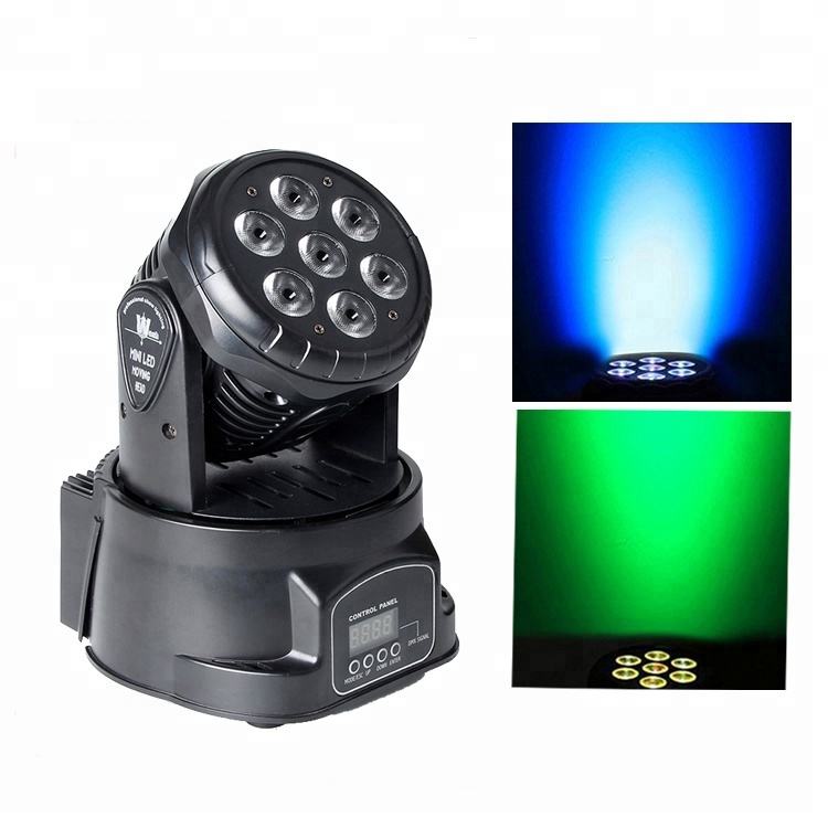 Mini Seven 10W Small Moving Head Lamps RGBW Four in One Led Voice Co<i></i>ntrol Dance Table Lamp