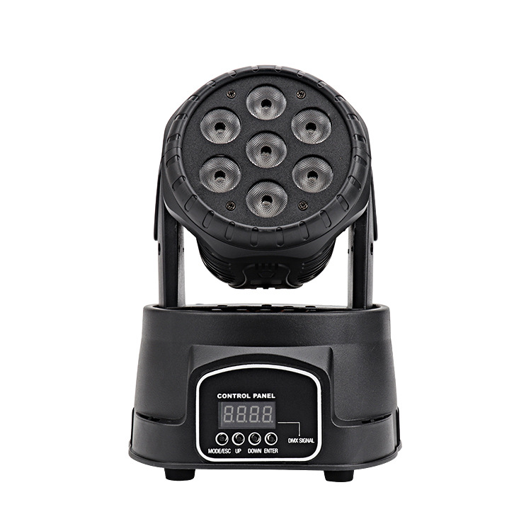 Mini Seven 10W Small Moving Head Lamps RGBW Four in One Led Voice Co<i></i>ntrol Dance Table Lamp