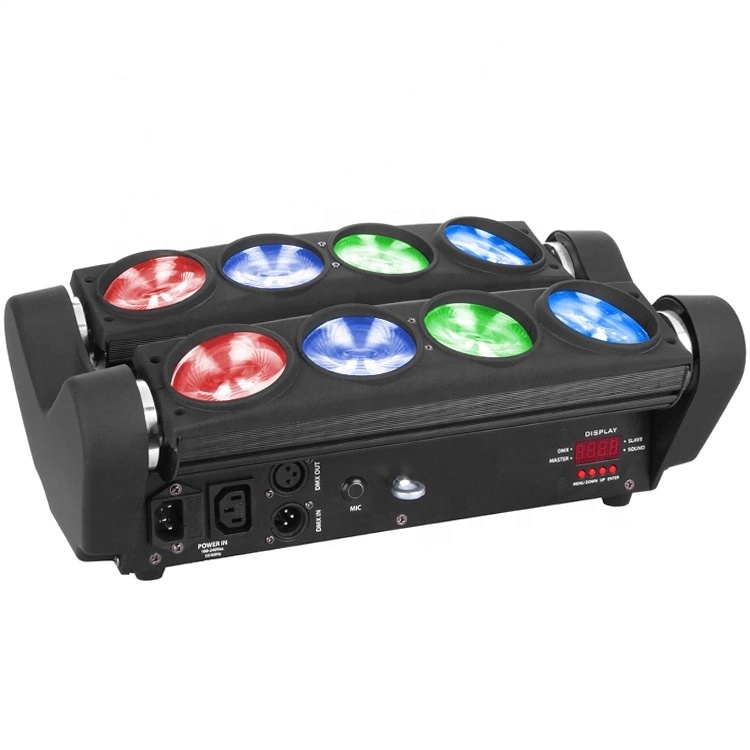 8pcs*10w 4 in 1 Mini RGBW LED Spider Moving Head SMH810
