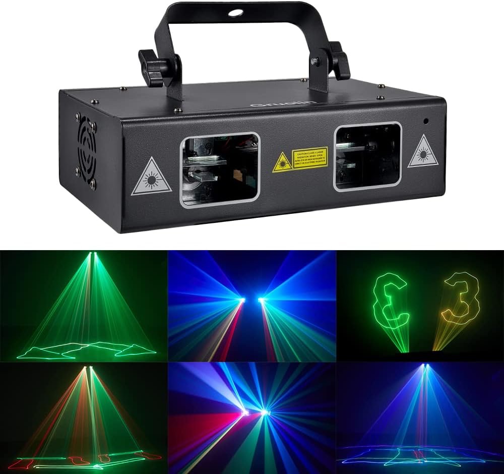 Full Color Animation Laser Light Stage Pattern Projection KTV bar Private Room Party Bungee Di Beam Stroboscopic Scanning