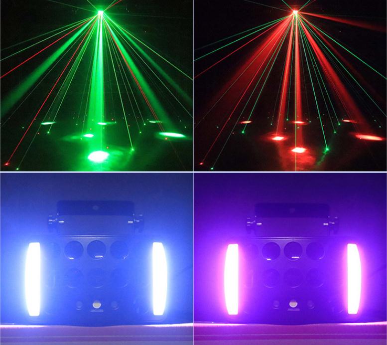 Santu New butterfly RGBW 4 in 1 Laser Light Strobe Effective Light for Stage bar Ktv