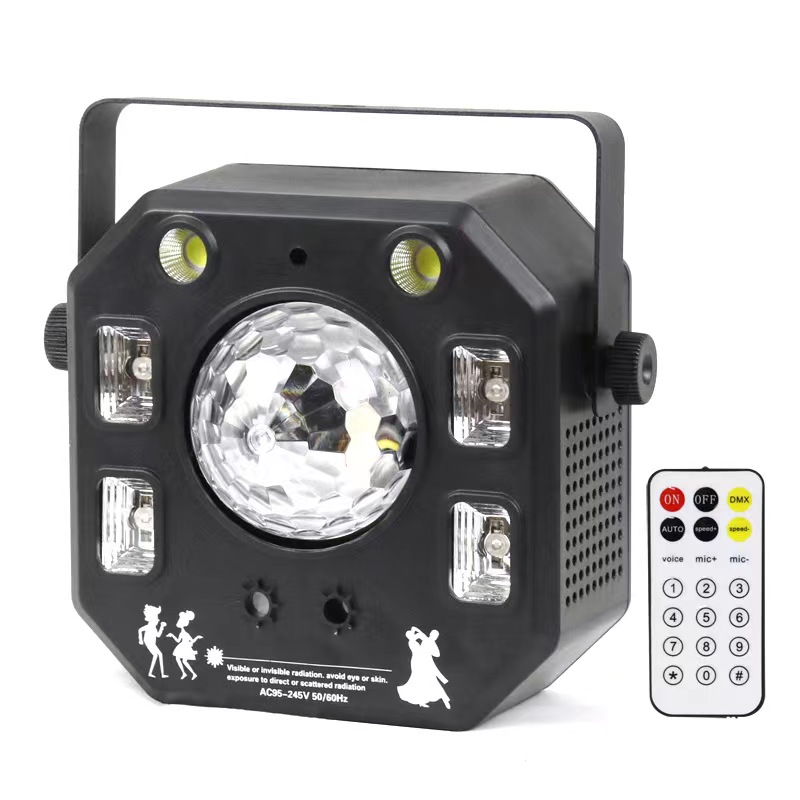 Baisun New  Kaleidoscope 4 in 1RGB Plastic Effective Laser Strobe Light with Remote Co<i></i>ntrol  for Stage bar Ktv