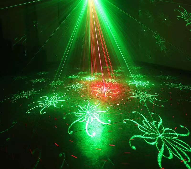 Baisun New  Kaleidoscope 4 in 1RGB Plastic Effective Laser Strobe Light with Remote Co<i></i>ntrol  for Stage bar Ktv