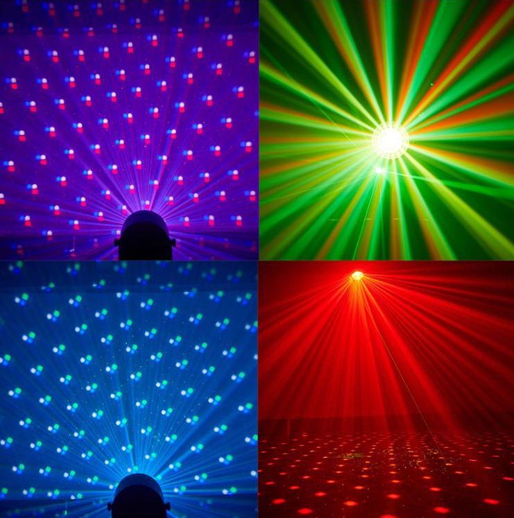 Baisun New  Point Shapes, Patterns, Water Lines, Auroras, Circles RG  2 in 1 Laser Light with Remote Co<i></i>ntrol Stage bar Light
