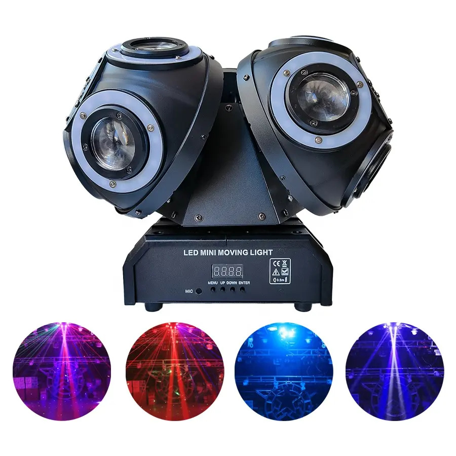 12 Beam Stage Lights Three Rotating Laser Light bar KTV Colorful Atmosphere Lights Shaking Head Lamp Manufacturers