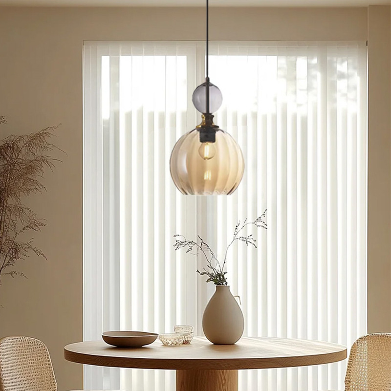 Nordic Minimalist Colorful Glass Pendant Light Modern Creative Designer Dining bar Counter Bedroom Bedside Lamp