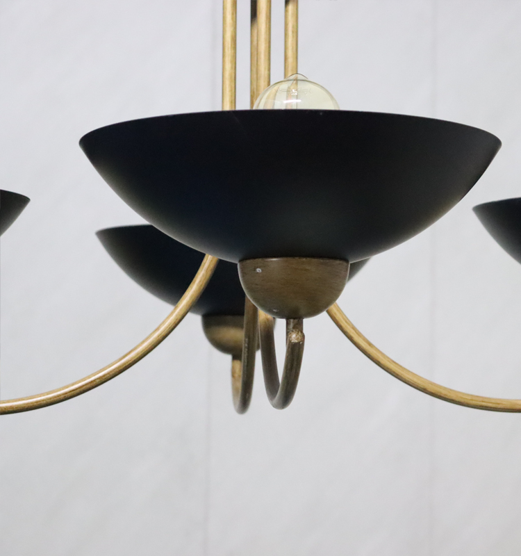 Elegant American Retro Chandelier Iron Lighting Fixtures for Bedrooms Middle Sizing