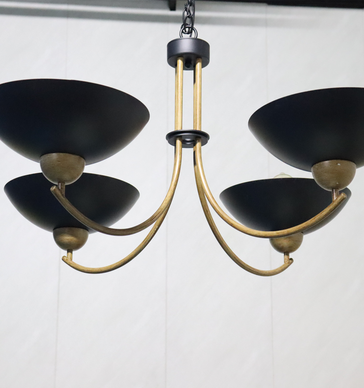 Elegant American Retro Chandelier Iron Lighting Fixtures for Bedrooms Middle Sizing