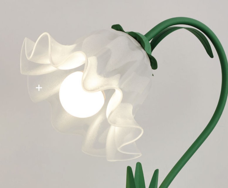 Retro Table Lamp French Romantic Room Bedroom Premium Feel Lamp Ins Style Bell Orchid Eye Protection Decorative Light