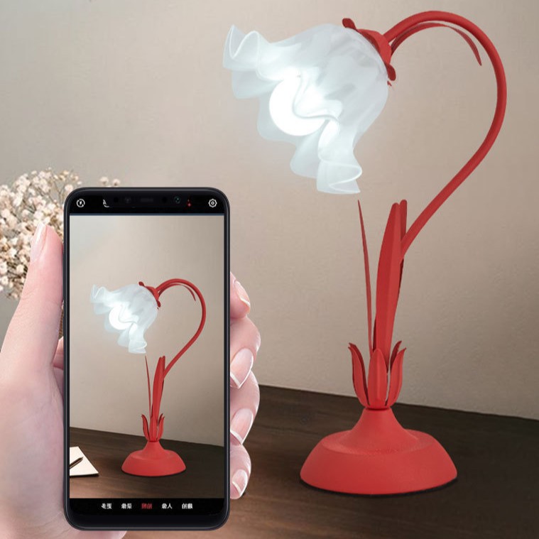 Retro Table Lamp French Romantic Room Bedroom Premium Feel Lamp Ins Style Bell Orchid Eye Protection Decorative Light