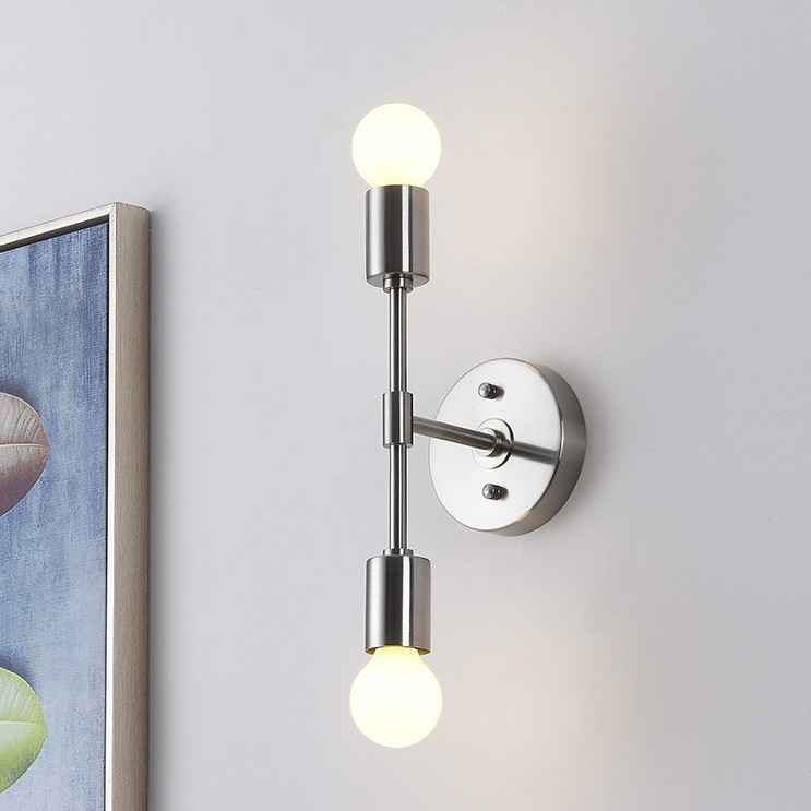 American Dual Head Wall Lamp LED Minimalist Hallway Iron Art Wall Light Bathroom Vanity Mirror Light