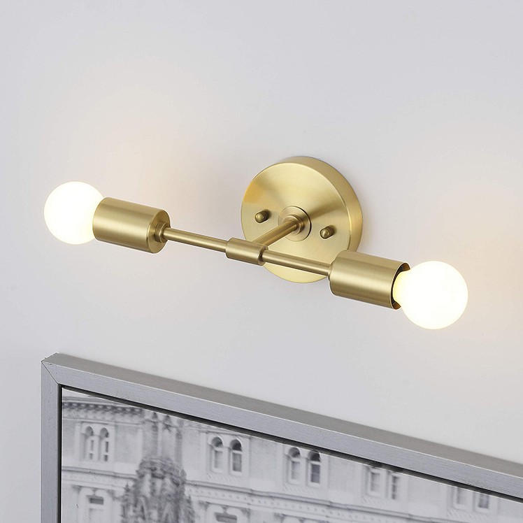 American Dual Head Wall Lamp LED Minimalist Hallway Iron Art Wall Light Bathroom Vanity Mirror Light
