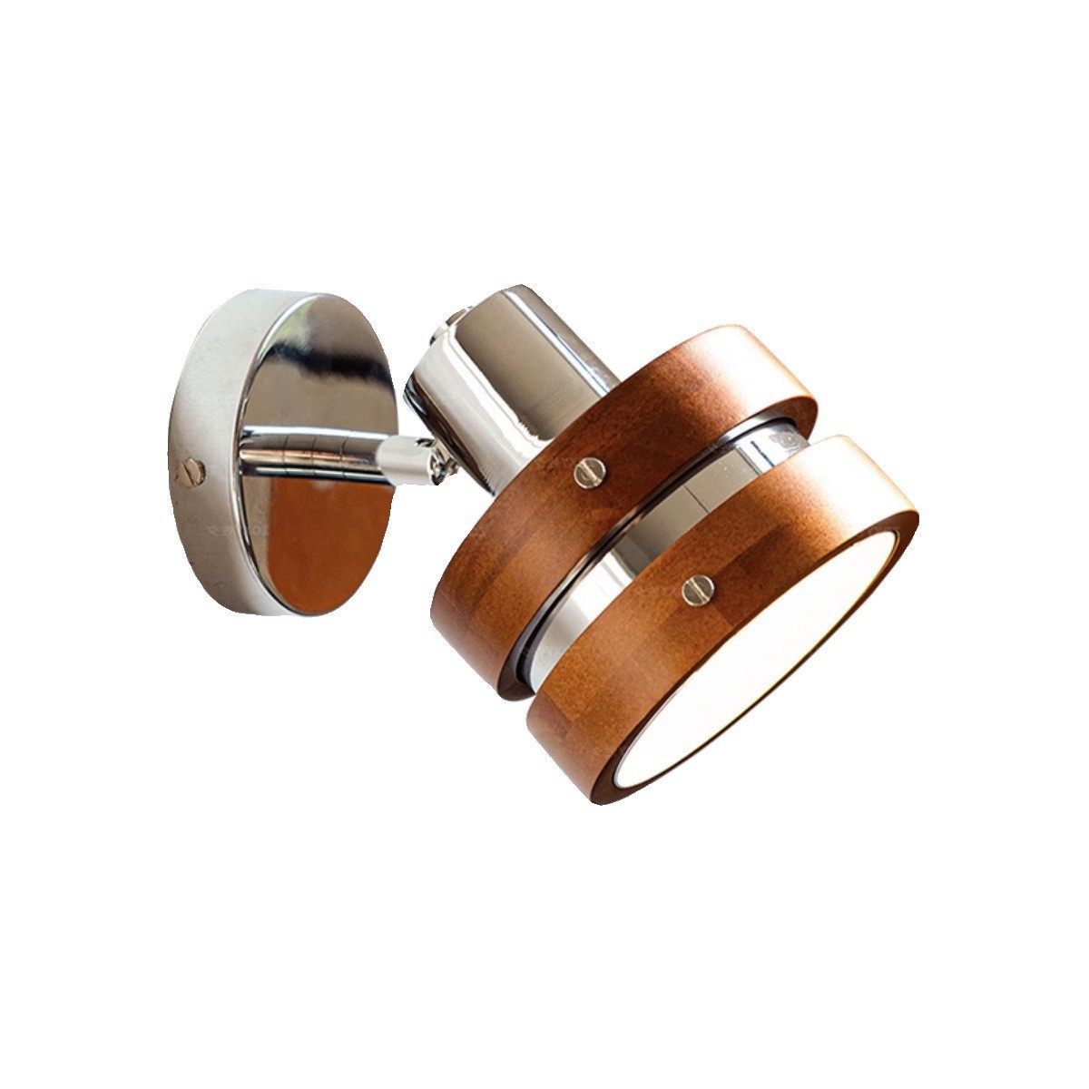 American Style Vintage Double Wooden Rings LED Wall Lamp WL4730