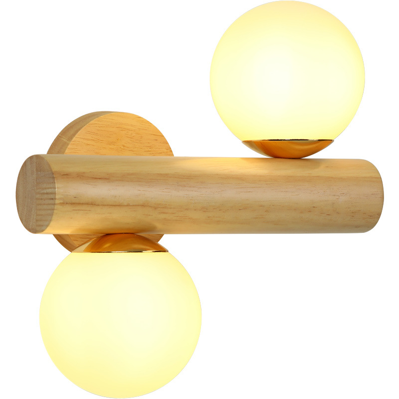 Nordic Natural Wood Style Wall Lamp WL4480