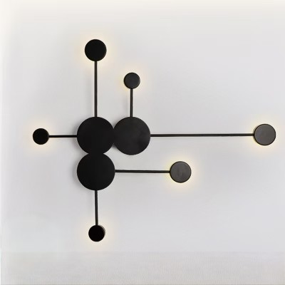 Nodic Metal Circle Decoration Sputnik Background Wall Pendant Light WL4590picture6