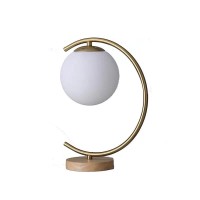 Brass Bedside Table Lamp Modern Glass Ball Desk Lamp DTL2640