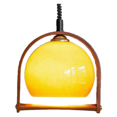 Grapefruit Solid Wood Antique Glass Telescopic Chandelier CHA620picture1