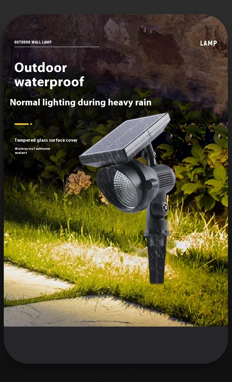 10W Integrated Solar LED Waterproof RGB High-Brightness Solar Garden Lights for Outdoor