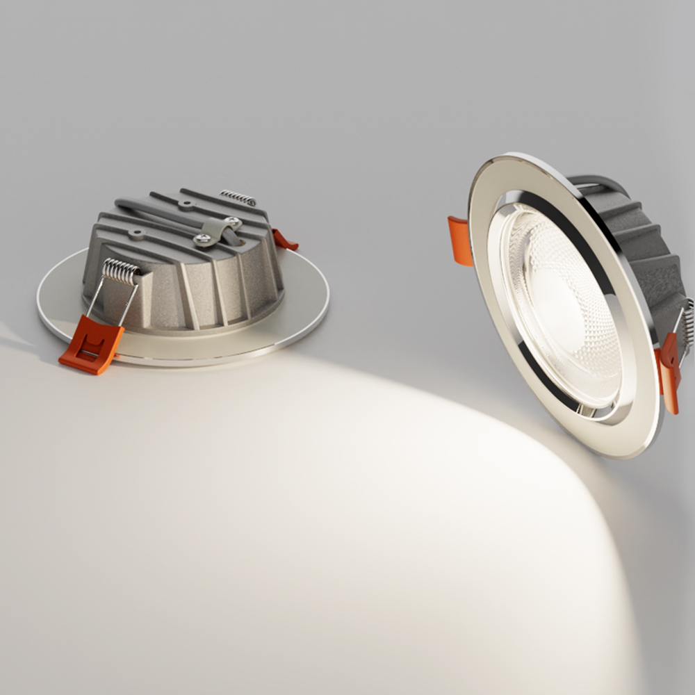 Modern Ultra-Slim 5W/7W LED Ceiling Flat Panel Golden Rim Recessed Downlight DL1920picture2