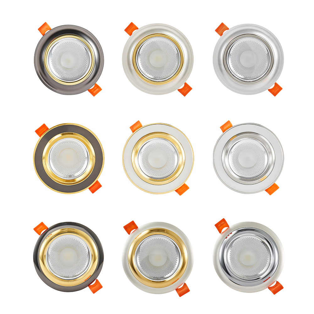 Modern Ultra-Slim 5W/7W LED Ceiling Flat Panel Golden Rim Recessed Downlight DL1920picture6