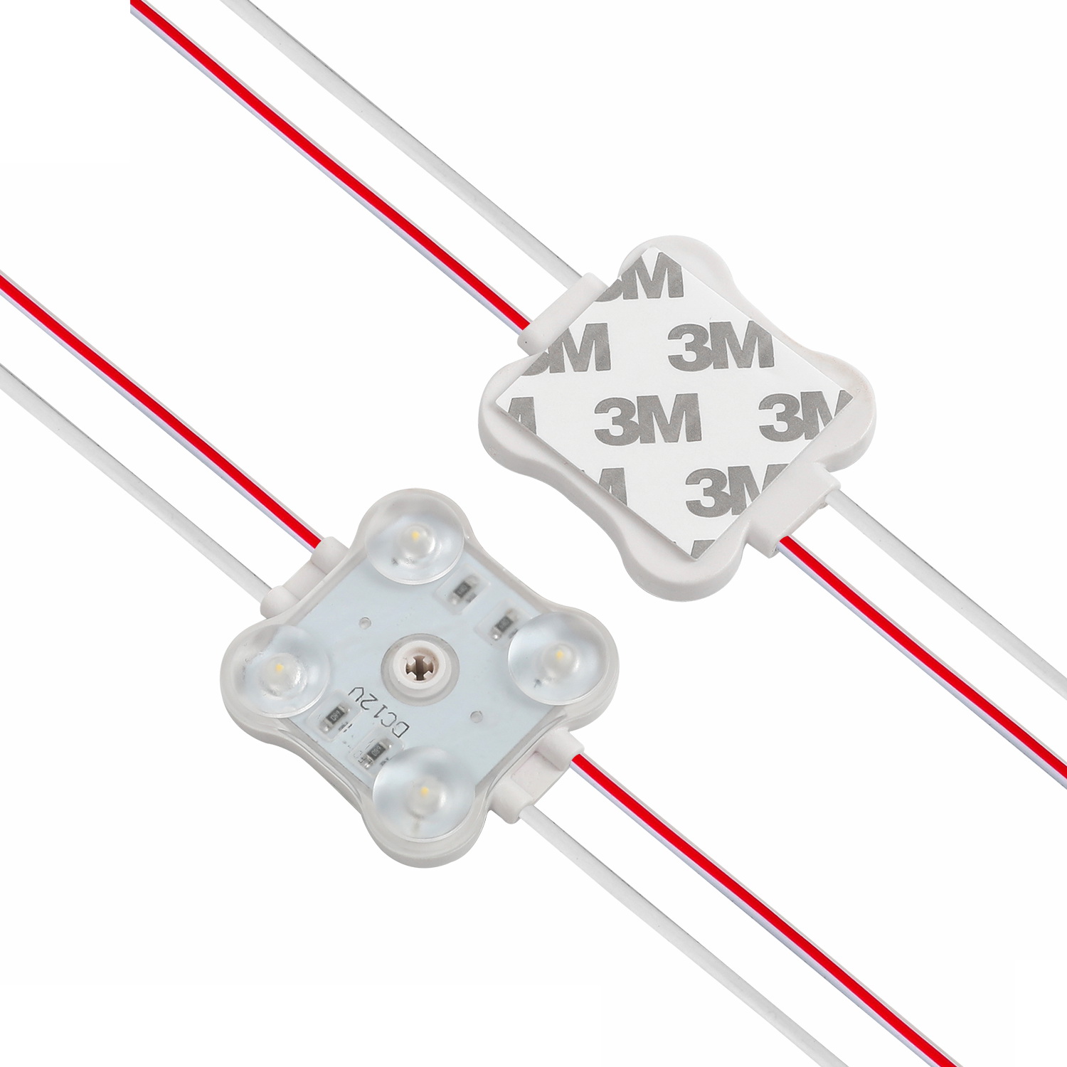 Square 4LED Module 12V 2.4W LED Module Light with Lens LED Belt Light for Signs MD350picture2