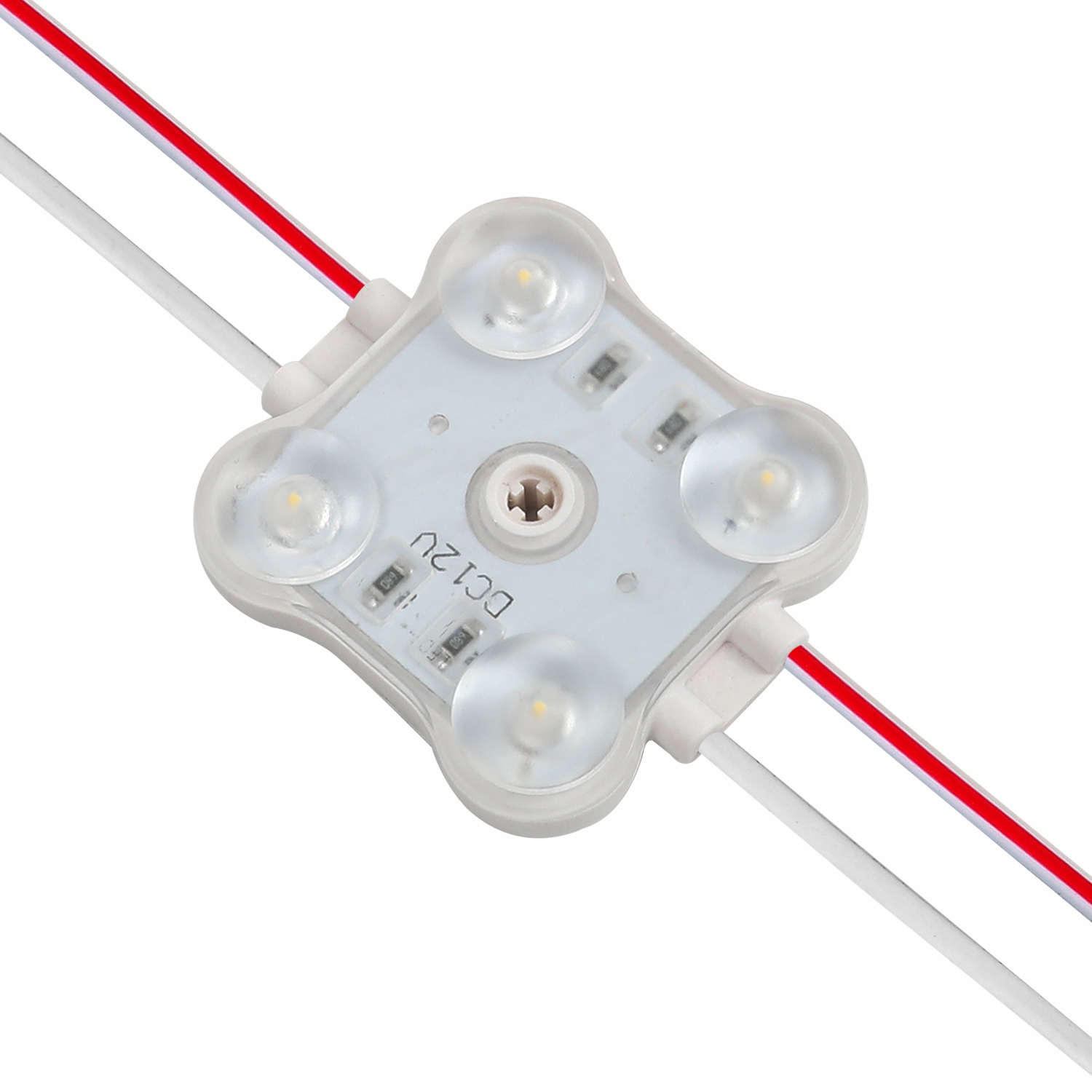 Square 4LED Module 12V 2.4W LED Module Light with Lens LED Belt Light for Signs MD350picture4