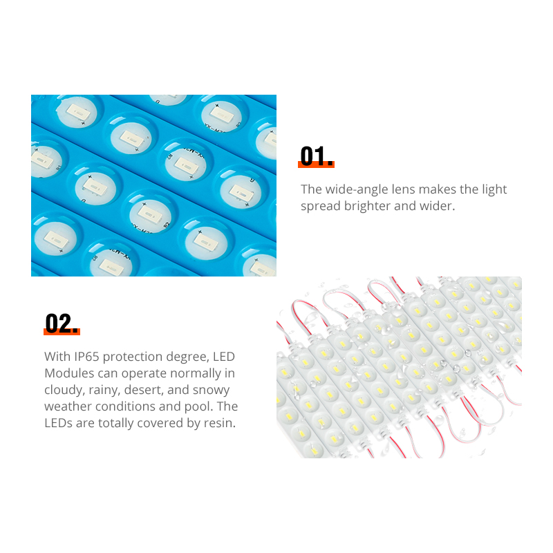 Yellow LED Modules DC24V 1.2W 5Chip Full Color Light LED Modules MD370picture4