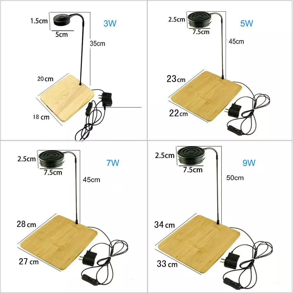 Bamboo Board Freshwater Fish Tank Lamp Vivarium Terrarium Light LED Aquarium Light AQL330picture3