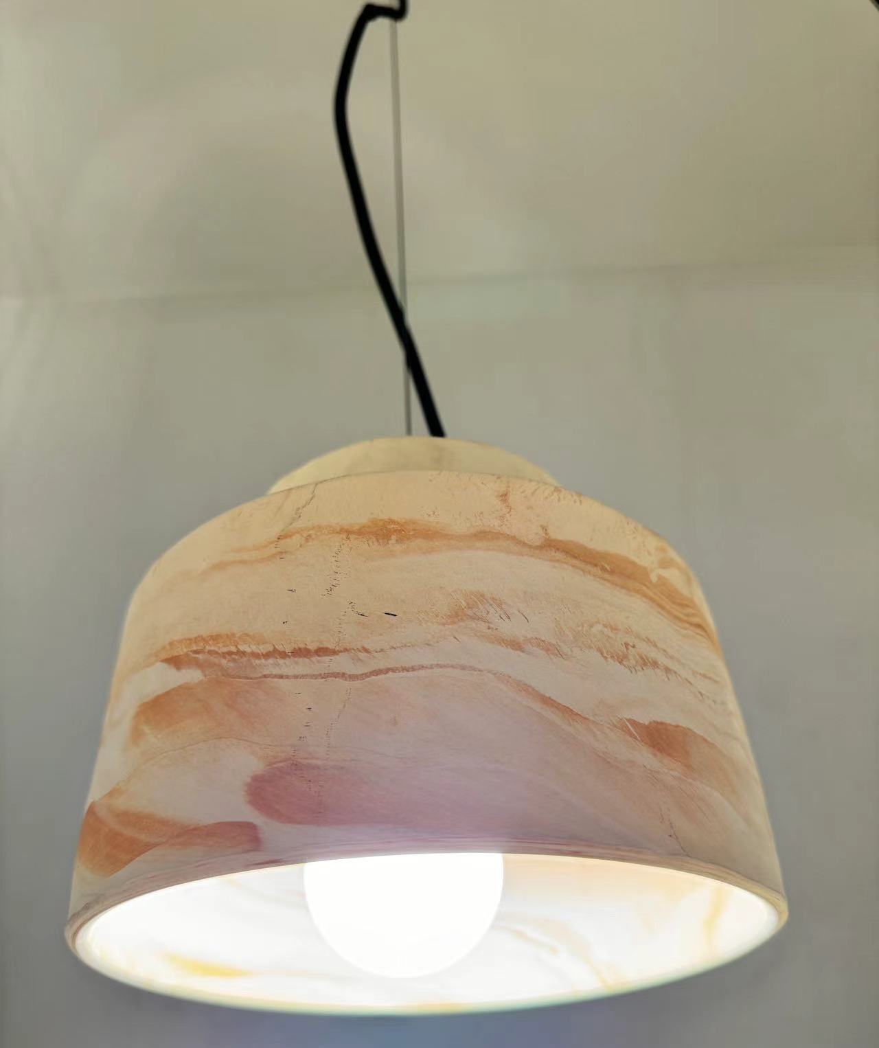 Modern Marble Chandelier Minimalist Alabaster Villa LED Bulb Kitchen Island Pendant Light PEN1770picture4