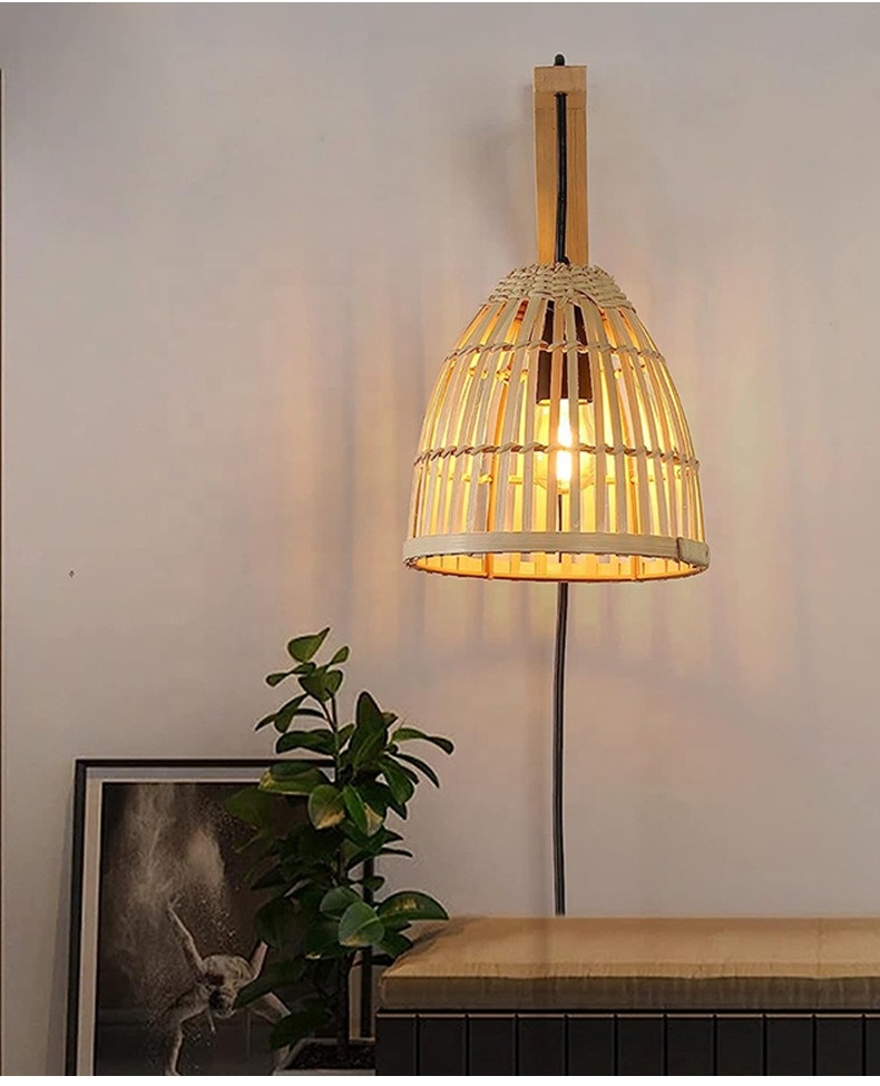 Indoor Lighting Customized Hotel Restaurant Bedside Bamboo Pendant Light BBR160picture4