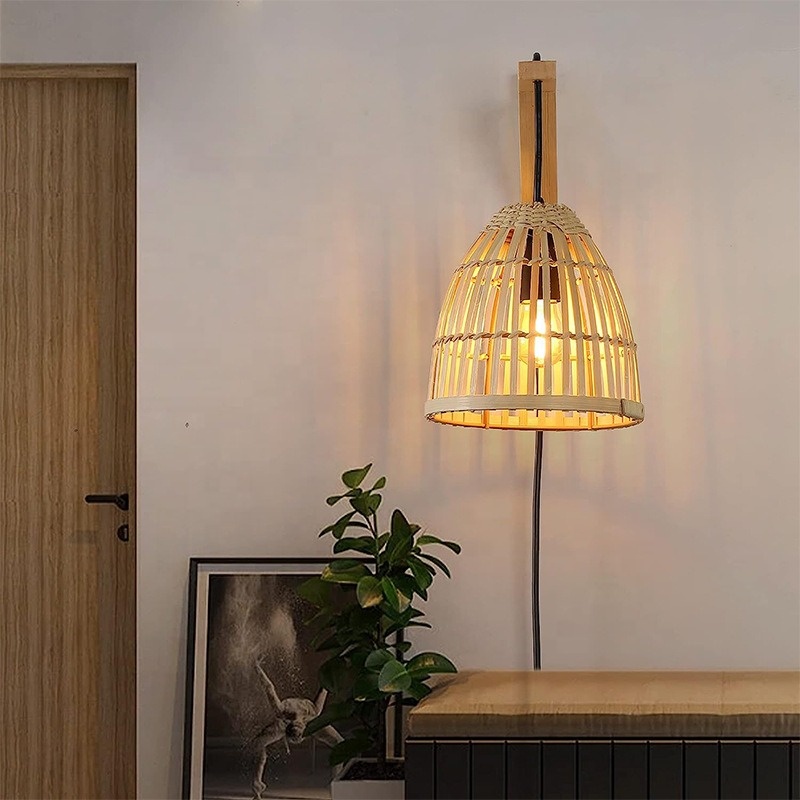 Indoor Lighting Customized Hotel Restaurant Bedside Bamboo Pendant Light BBR160picture5